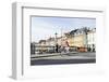 Tourist on Bicycle, Entertainment District, Nyhavn, Copenhagen, Scandinavia-Axel Schmies-Framed Photographic Print