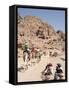 Tourist on Camels in Petra, Unesco World Heritage Site, Wadi Musa (Mousa), Jordan, Middle East-Christian Kober-Framed Stretched Canvas