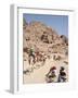 Tourist on Camels in Petra, Unesco World Heritage Site, Wadi Musa (Mousa), Jordan, Middle East-Christian Kober-Framed Photographic Print