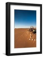 Tourist on sand dune, Valle De La Luna, Atacama Desert, San Pedro de Atacama, El Loa Province, A...-null-Framed Photographic Print