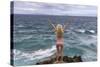 Tourist on the Beach, Travel, Boracay Island, Aklan Province, Philippines-Keren Su-Stretched Canvas