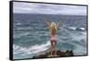 Tourist on the Beach, Travel, Boracay Island, Aklan Province, Philippines-Keren Su-Framed Stretched Canvas