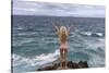 Tourist on the Beach, Travel, Boracay Island, Aklan Province, Philippines-Keren Su-Stretched Canvas