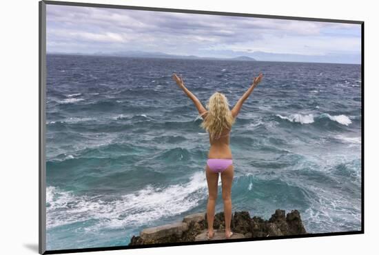 Tourist on the Beach, Travel, Boracay Island, Aklan Province, Philippines-Keren Su-Mounted Photographic Print