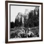 Tourist Photo from Horse-Drawn Wagon in Yosemite Valley, Ca. 1900-null-Framed Photographic Print