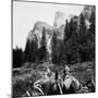 Tourist Photo from Horse-Drawn Wagon in Yosemite Valley, Ca. 1900-null-Mounted Photographic Print