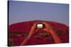 Tourist Photographing Ayers Rock in the Australian Outback-Paul Souders-Stretched Canvas