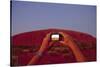 Tourist Photographing Ayers Rock in the Australian Outback-Paul Souders-Stretched Canvas