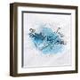 Tourist Poster Plane Blue-anna42f-Framed Art Print