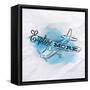 Tourist Poster Plane Blue-anna42f-Framed Stretched Canvas