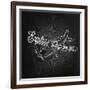 Tourist Poster Plane Chalk-anna42f-Framed Art Print