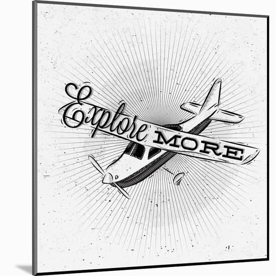 Tourist Poster Plane-anna42f-Mounted Art Print