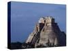 Tourist, Pyramid, Uxmal, Mexico-Kenneth Garrett-Stretched Canvas
