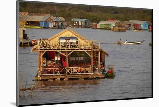 Tourist Restaurant, Chong Kneas Floating Village, Tonle Sap Lake, Near Siem Reap, Cambodia-David Wall-Mounted Photographic Print