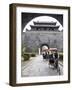 Tourist Rickshaw at a City Gate Watch Tower, Qufu City, Shandong Province, China-Kober Christian-Framed Photographic Print
