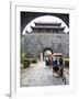 Tourist Rickshaw at a City Gate Watch Tower, Qufu City, Shandong Province, China-Kober Christian-Framed Photographic Print