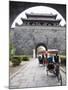 Tourist Rickshaw at a City Gate Watch Tower, Qufu City, Shandong Province, China-Kober Christian-Mounted Photographic Print