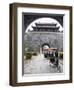 Tourist Rickshaw at a City Gate Watch Tower, Qufu City, Shandong Province, China-Kober Christian-Framed Photographic Print