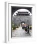 Tourist Rickshaw at a City Gate Watch Tower, Qufu City, Shandong Province, China-Kober Christian-Framed Photographic Print