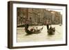 Tourist Ride in Gondolas on the Grand Canal in Venice, Italy-David Noyes-Framed Photographic Print