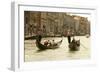 Tourist Ride in Gondolas on the Grand Canal in Venice, Italy-David Noyes-Framed Photographic Print