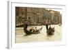 Tourist Ride in Gondolas on the Grand Canal in Venice, Italy-David Noyes-Framed Photographic Print