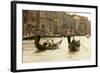 Tourist Ride in Gondolas on the Grand Canal in Venice, Italy-David Noyes-Framed Photographic Print