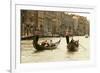 Tourist Ride in Gondolas on the Grand Canal in Venice, Italy-David Noyes-Framed Photographic Print