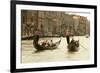 Tourist Ride in Gondolas on the Grand Canal in Venice, Italy-David Noyes-Framed Photographic Print