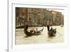 Tourist Ride in Gondolas on the Grand Canal in Venice, Italy-David Noyes-Framed Photographic Print