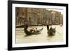 Tourist Ride in Gondolas on the Grand Canal in Venice, Italy-David Noyes-Framed Photographic Print