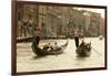 Tourist Ride in Gondolas on the Grand Canal in Venice, Italy-David Noyes-Framed Photographic Print