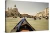 Tourist Ride in Gondolas on the Grand Canal in Venice, Italy-David Noyes-Stretched Canvas