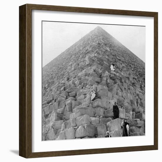 Tourist's Corner, the Great Pyramid of Giza, Egypt, 20th Century-null-Framed Giclee Print