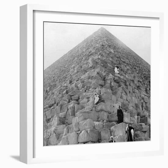 Tourist's Corner, the Great Pyramid of Giza, Egypt, 20th Century-null-Framed Giclee Print