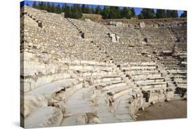 Tourist Sits in the Odeon, Bouleuterion (Small Theatre), Ancient Ephesus-Eleanor Scriven-Stretched Canvas