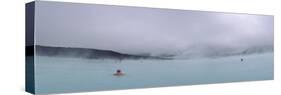 Tourist Swimming in a Thermal Pool, Blue Lagoon, Reykjanes Peninsula, Reykjavik, Iceland-null-Stretched Canvas