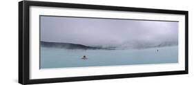 Tourist Swimming in a Thermal Pool, Blue Lagoon, Reykjanes Peninsula, Reykjavik, Iceland-null-Framed Photographic Print