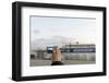 Tourist Taking a Photo of Queen Mary 2 in the Dry Dock, Detail, Fish Market-Axel Schmies-Framed Photographic Print