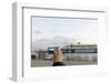 Tourist Taking a Photo of Queen Mary 2 in the Dry Dock, Detail, Fish Market-Axel Schmies-Framed Photographic Print