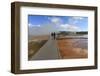 Tourist Taking a Photograph of Grand Prismatic Spring-Eleanor Scriven-Framed Photographic Print