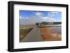 Tourist Taking a Photograph of Grand Prismatic Spring-Eleanor Scriven-Framed Photographic Print