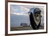 Tourist telescope looking out at an amusement park, Wildwood, New Jersey, Usa-Julien McRoberts-Framed Premium Photographic Print