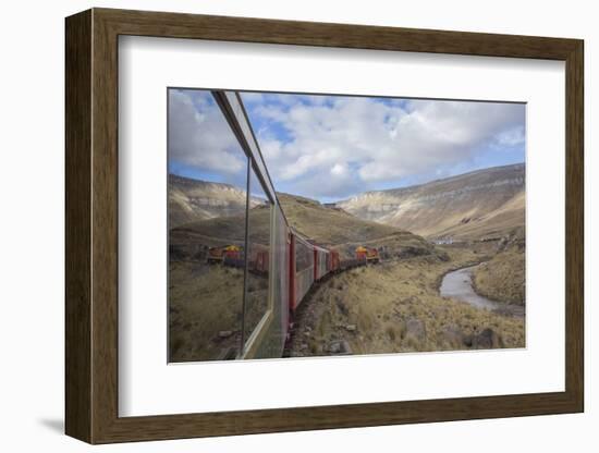 Tourist Train High in Andes above Lima, Peru-Merrill Images-Framed Photographic Print