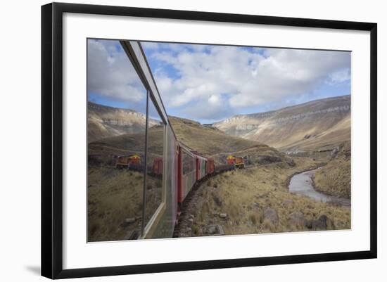 Tourist Train High in Andes above Lima, Peru-Merrill Images-Framed Photographic Print