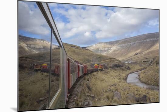 Tourist Train High in Andes above Lima, Peru-Merrill Images-Mounted Photographic Print