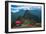 Tourist under the Shade of A Red Umbrella Looking at Machu Picchu-Mark Skalny-Framed Photographic Print