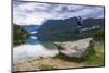 Tourist Visiting Lake Bohinj, Triglav National Park, Julian Alps, Slovenia, Europe-Matthew Williams-Ellis-Mounted Photographic Print