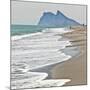 Tourist Walking Toward Gibraltar, Alcaidesa Beach, Near Sotogrande, Andalucia, Spain, Europe-Giles Bracher-Mounted Photographic Print