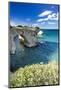 Tourists admiring the sea from natural stone arch on cliff, Torre Sant'Andrea-Roberto Moiola-Mounted Photographic Print